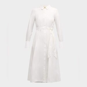 Derek Lam 10 Crosby Annette Long-Sleeve Pleated Shirtdress NWT